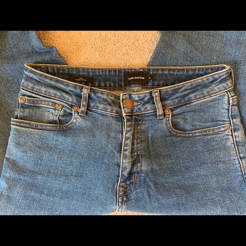 Frank and Oak Stevie cut high waisted jeans